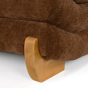 Crockett - Modern Brown Fabric Sectional Sofa — view 5