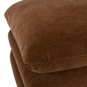 Crockett - Modern Brown Fabric Ottoman — view 4