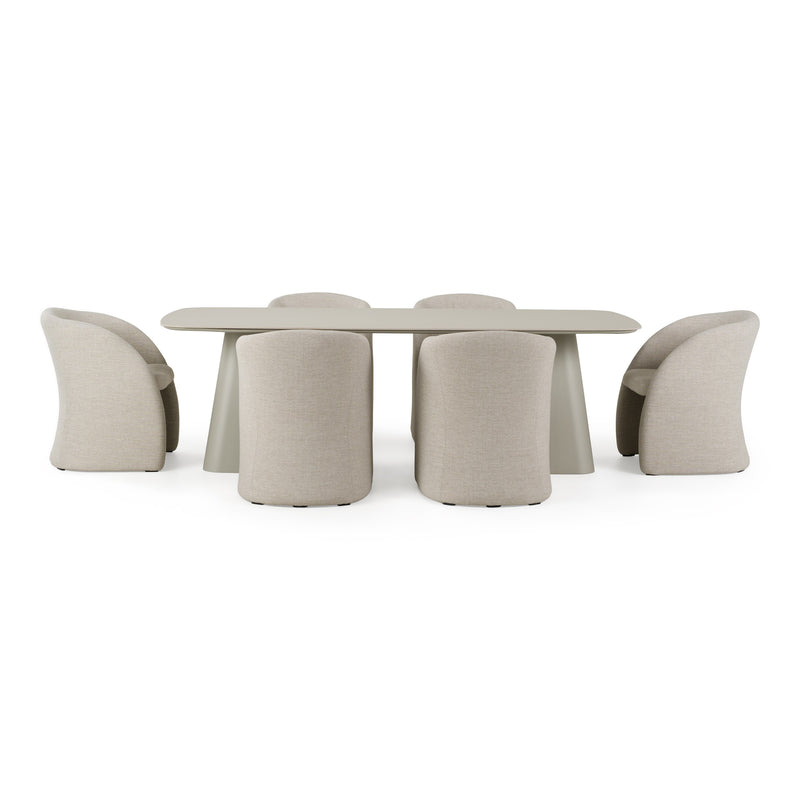 Anchor - Outdoor Grey Olefin + Stone 7-Piece Dining Set — view 2