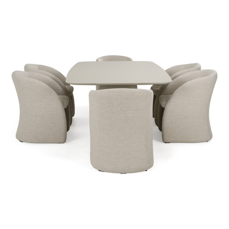 Anchor - Outdoor Grey Olefin + Stone 7-Piece Dining Set — view 4