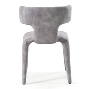 Saehee - Modern Grey-Blue Velvet Dining Chair — view 3