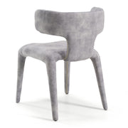 Saehee - Modern Grey-Blue Velvet Dining Chair — view 5