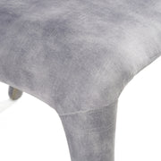 Saehee - Modern Grey-Blue Velvet Dining Chair — view 4