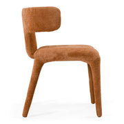 Saehee - Modern Rust Velvet Dining Chair — view 2