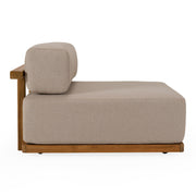 Saint Croix - Outdoor Light Brown Olefin Fabric + Teak Armless Seat — view 2