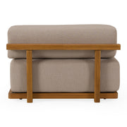 Saint Croix - Outdoor Light Brown Olefin Fabric + Teak Armless Seat — view 4