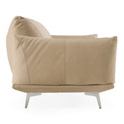 Saint Tropez - Modern Italian Beige Leather Sofa — view 2