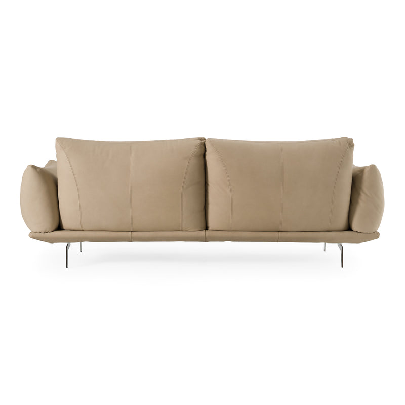 Saint Tropez - Modern Italian Beige Leather Sofa — view 3