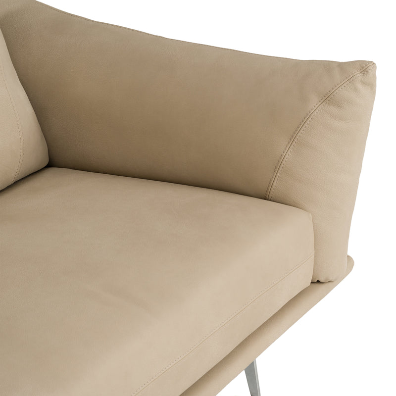 Saint Tropez - Modern Italian Beige Leather Sofa — view 5