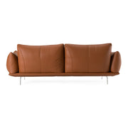 Saint Tropez - Modern Italian Cognac Leather Sofa — view 3