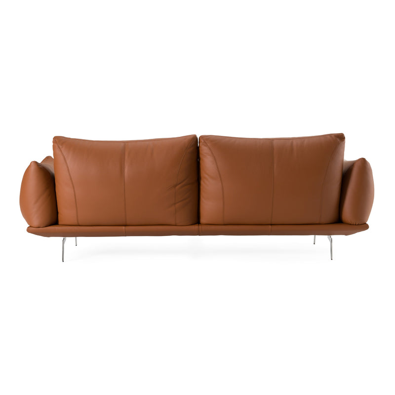 Saint Tropez - Modern Italian Cognac Leather Sofa — view 3
