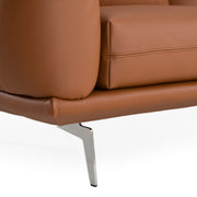 Saint Tropez - Modern Italian Cognac Leather Sofa — view 4