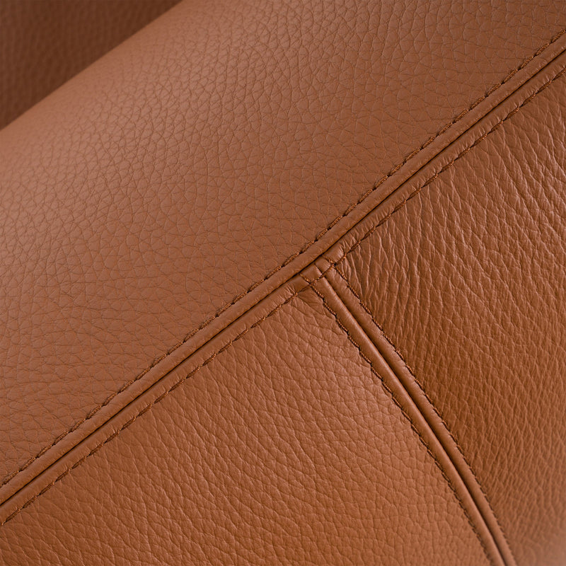 Saint Tropez - Modern Italian Cognac Leather Sofa — view 5