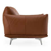 Saint Tropez - Modern Italian Cognac Leather Accent Chair — view 2