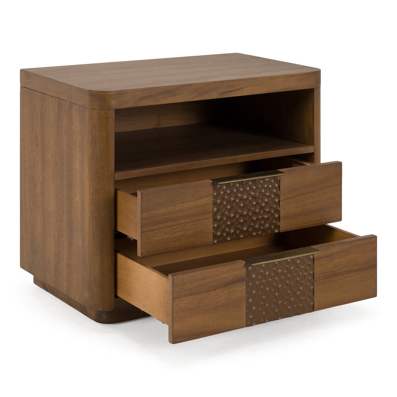 Salazar - Modern Acacia Nightstand — view 4