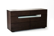 Ceres - Contemporary Brown Oak and Grey Dresser w/ LED Light — view 2