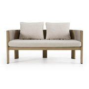 Salvora - Outdoor Beige Fabric & Grey Rope Loveseat — view 3
