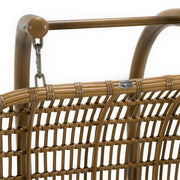 San Juan Outdoor Bamboo Brown & Beige Hanging Chair — view 5