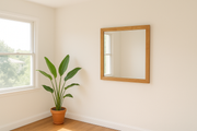 Santa Barbara - Modern Natural Rectangular Mirror — view 4