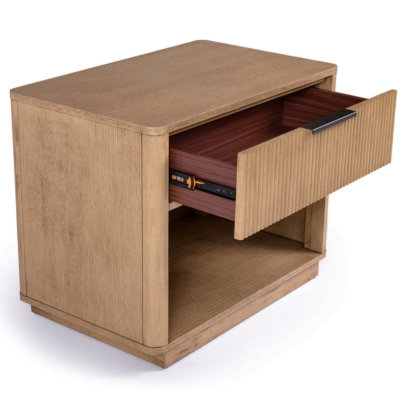 Santa Monica - Modern Natural Oak Nightstand — view 4