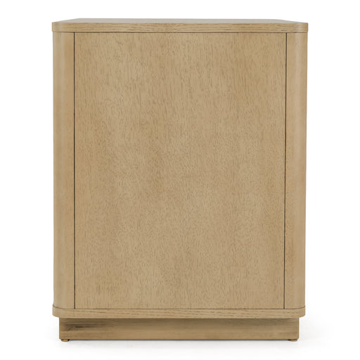Santa Monica - Modern Natural Oak 3 Drawer Nightstand — view 2