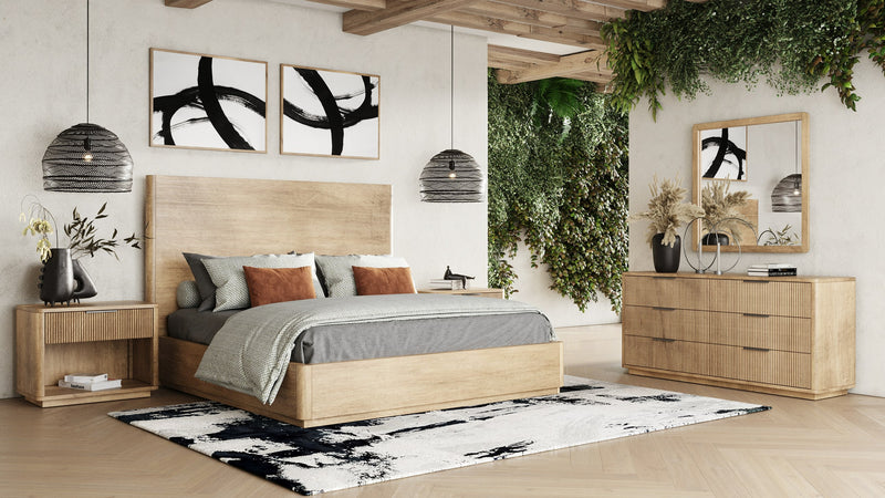 Santa Monica - Modern Natural Oak Nightstand — view 2