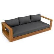 Santorini - Outdoor Olefin Fabric + Natural Teak Sofa — view 2
