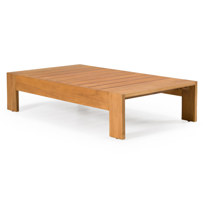 Santorini - Outdoor Natural Teak Coffee Table — view 2