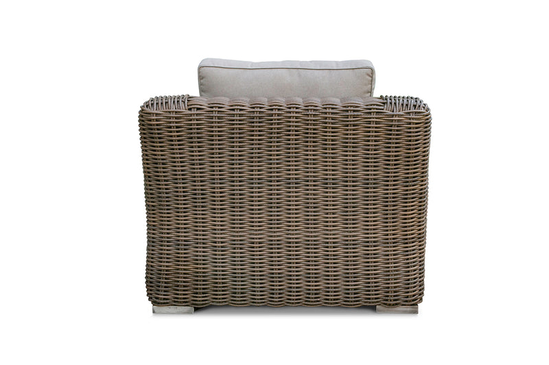 Sapelo Outdoor Beige Wicker Chair — view 4