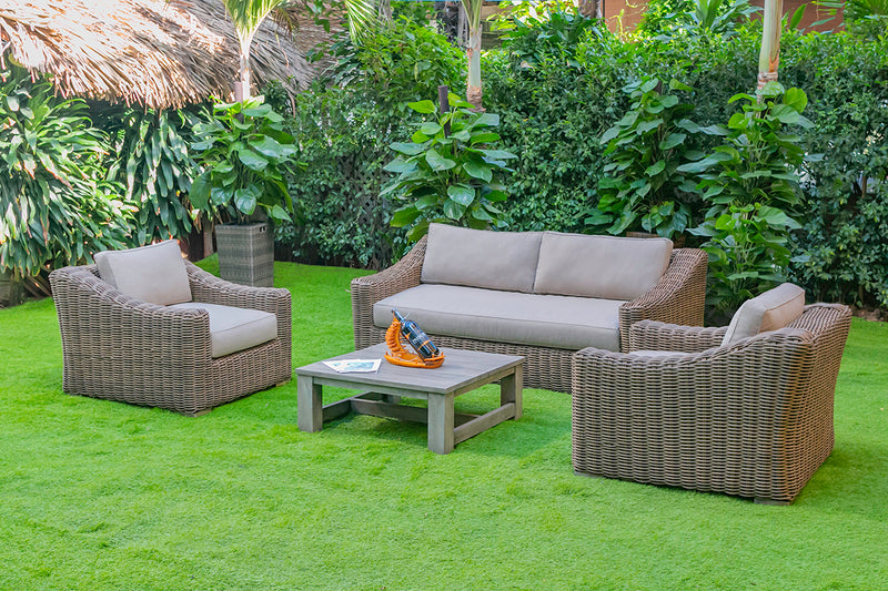 Sapelo Outdoor Grey Acacia Coffee Table — view 2