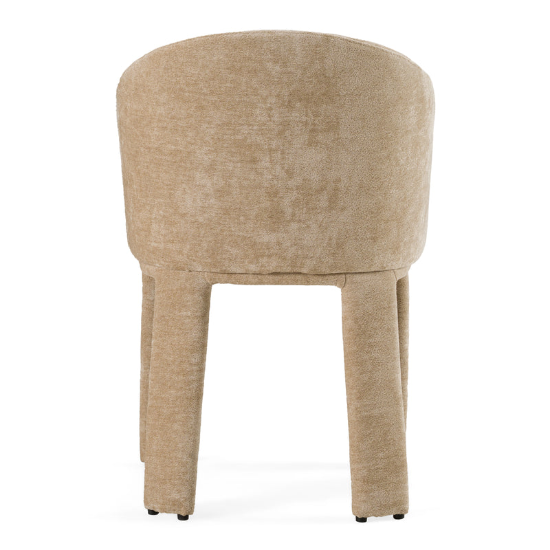 Sarkis - Modern Beige Velvet Dining Chair — view 3