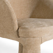 Sarkis - Modern Beige Velvet Dining Chair — view 4