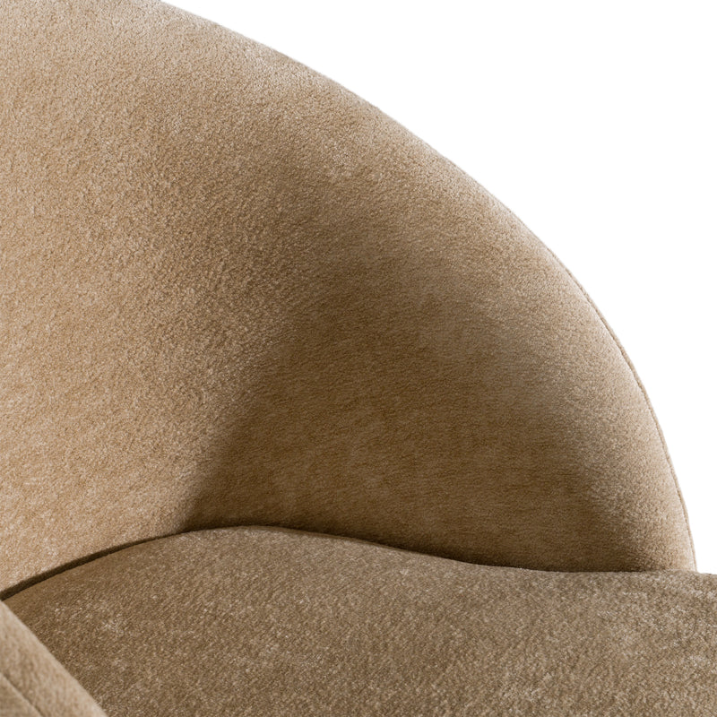 Sarkis - Modern Beige Velvet Dining Chair — view 5