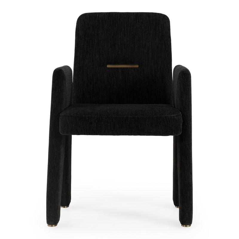 Scahill - Modern Black Fabric Dining Chair