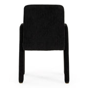 Scahill - Modern Black Fabric Dining Chair — view 5