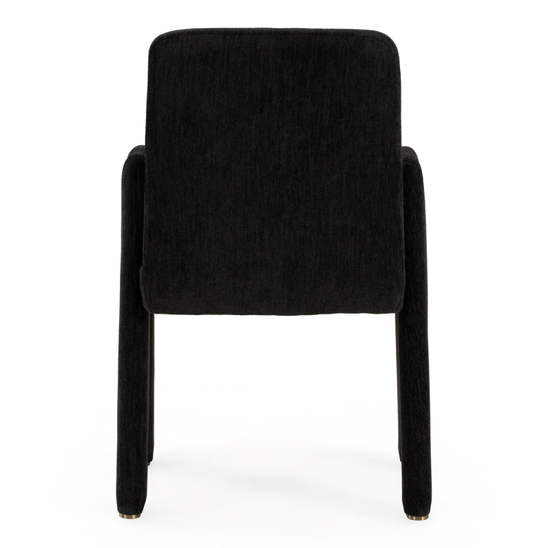 Scahill - Modern Black Fabric Dining Chair — view 5