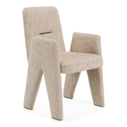 Scahill - Modern Beige Fabric Dining Chair — view 2
