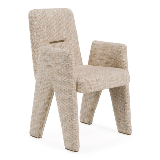 Scahill - Modern Beige Fabric Dining Chair — view 2