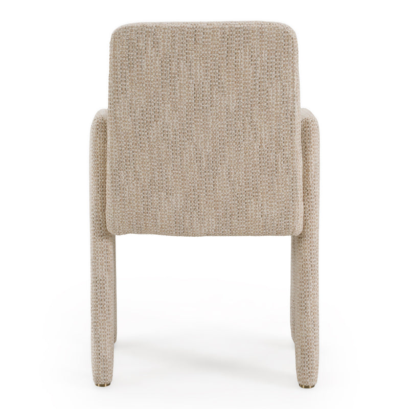Scahill - Modern Beige Fabric Dining Chair — view 5
