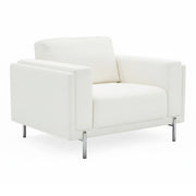 Schmidt - Modern Off White Fabric Chair — view 3