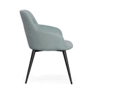 Scranton - Modern Teal & Black Dining Chair — view 2