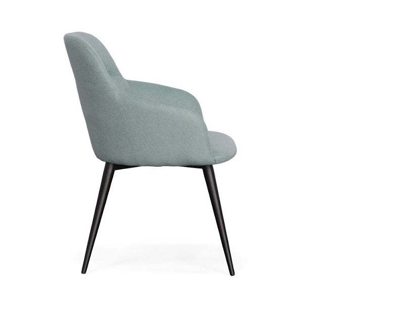 Scranton - Modern Teal & Black Dining Chair — view 2