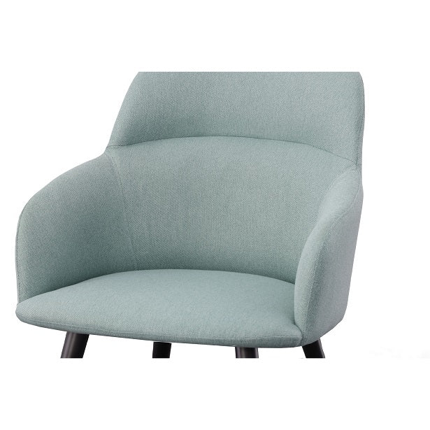 Scranton - Modern Teal & Black Dining Chair — view 4