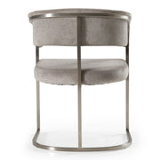 Sebastian - Modern Grey Fabric + Stainless Steel Dining Chair — view 4
