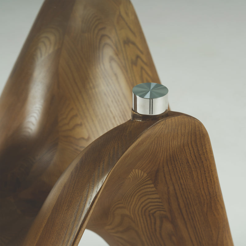Seguin - Round Glass + Walnut Dining Table — view 4