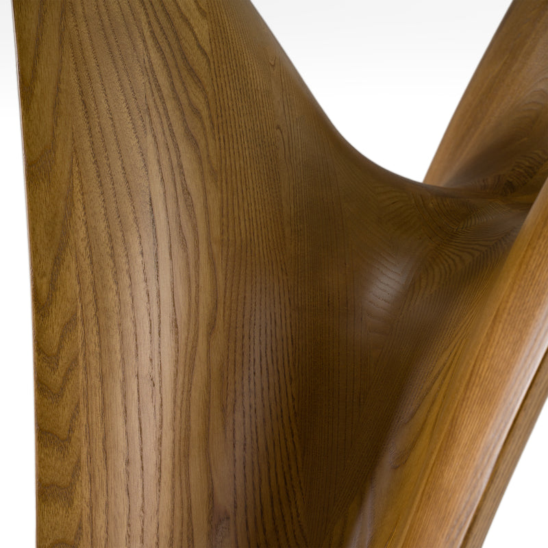 Seguin - Round Glass + Walnut Dining Table — view 5