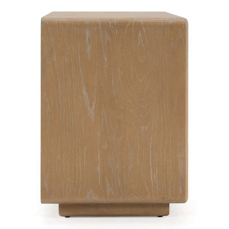Sergio - Modern Natural Oak Nightstand — view 2