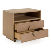 Sergio - Modern Natural Oak Nightstand — view 4