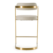 Shandra - Beige Leatherette + Gold Counter Stool — view 3
