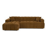 Shapiro - Modern Brown Fabric Sectional Sofa w/ Left Facing Chaise — view 3
